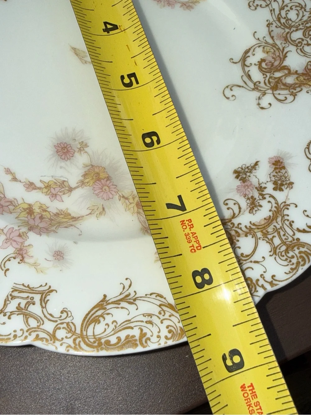 VTG 3 Haviland & Co Limoges Delicate pink Floral 8.5 lunch floral France